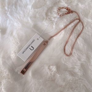Uncommon James “N” rose gold necklace